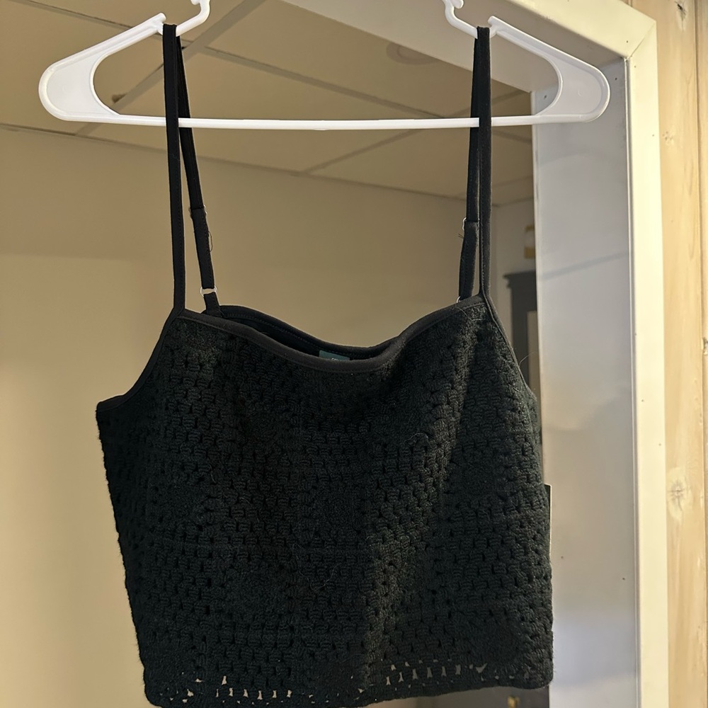 Black Crochet Women’s Top